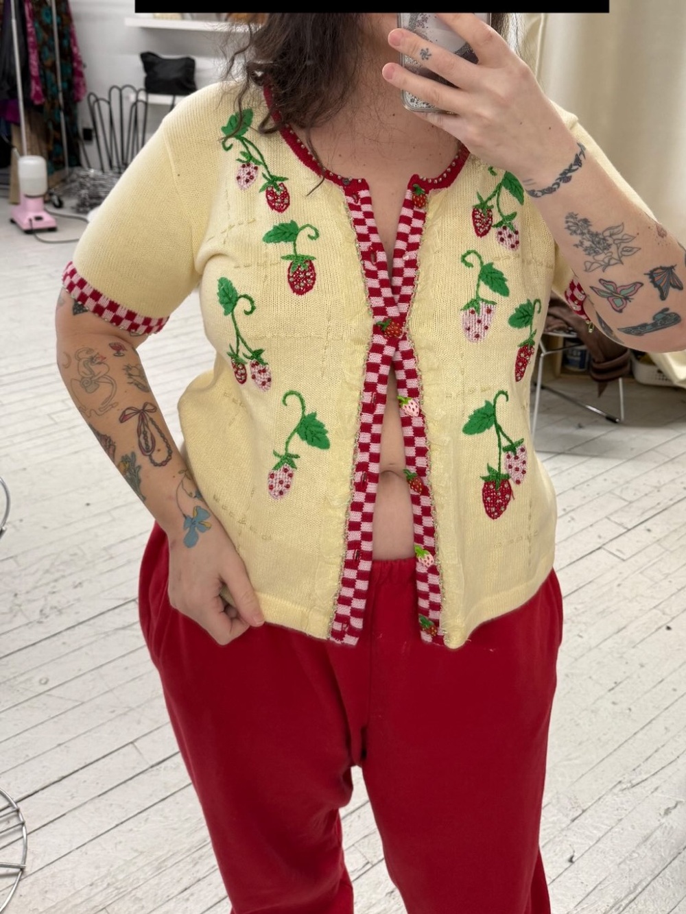 Vintage berry sweater